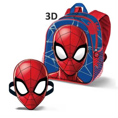 Zaino asilo 3d - 27 x 24 x 10 cm - con maschera