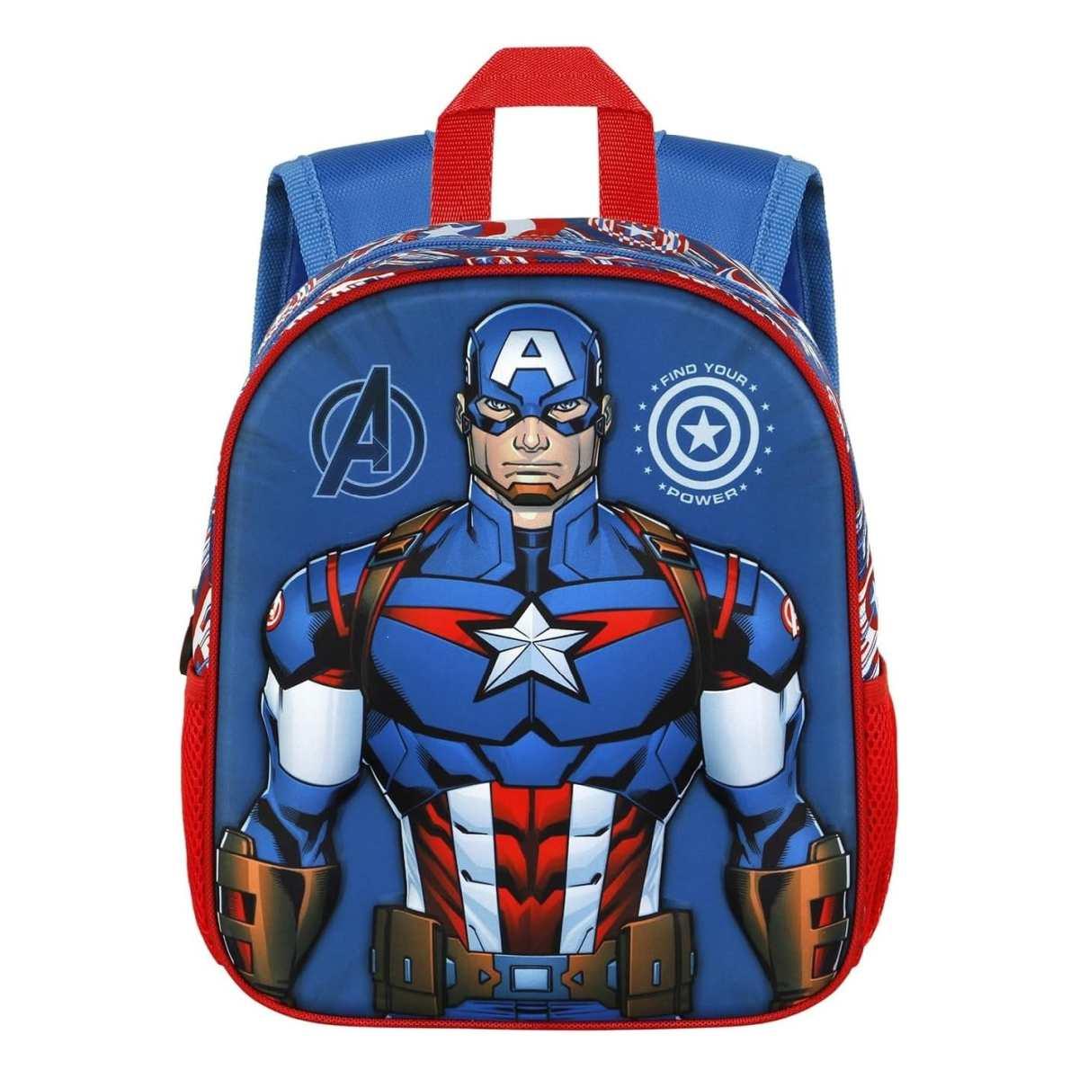 Zaino asilo 3d marvel avengers capitan america