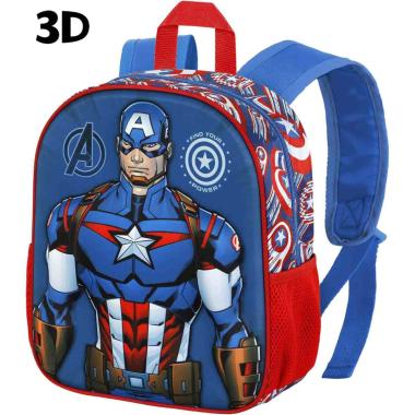 Zaino asilo 3d marvel avengers capitan america