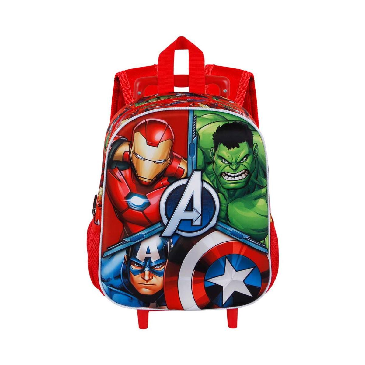 Zaino trolley asilo 3d - 34 x 26 x 13 cm - avengers