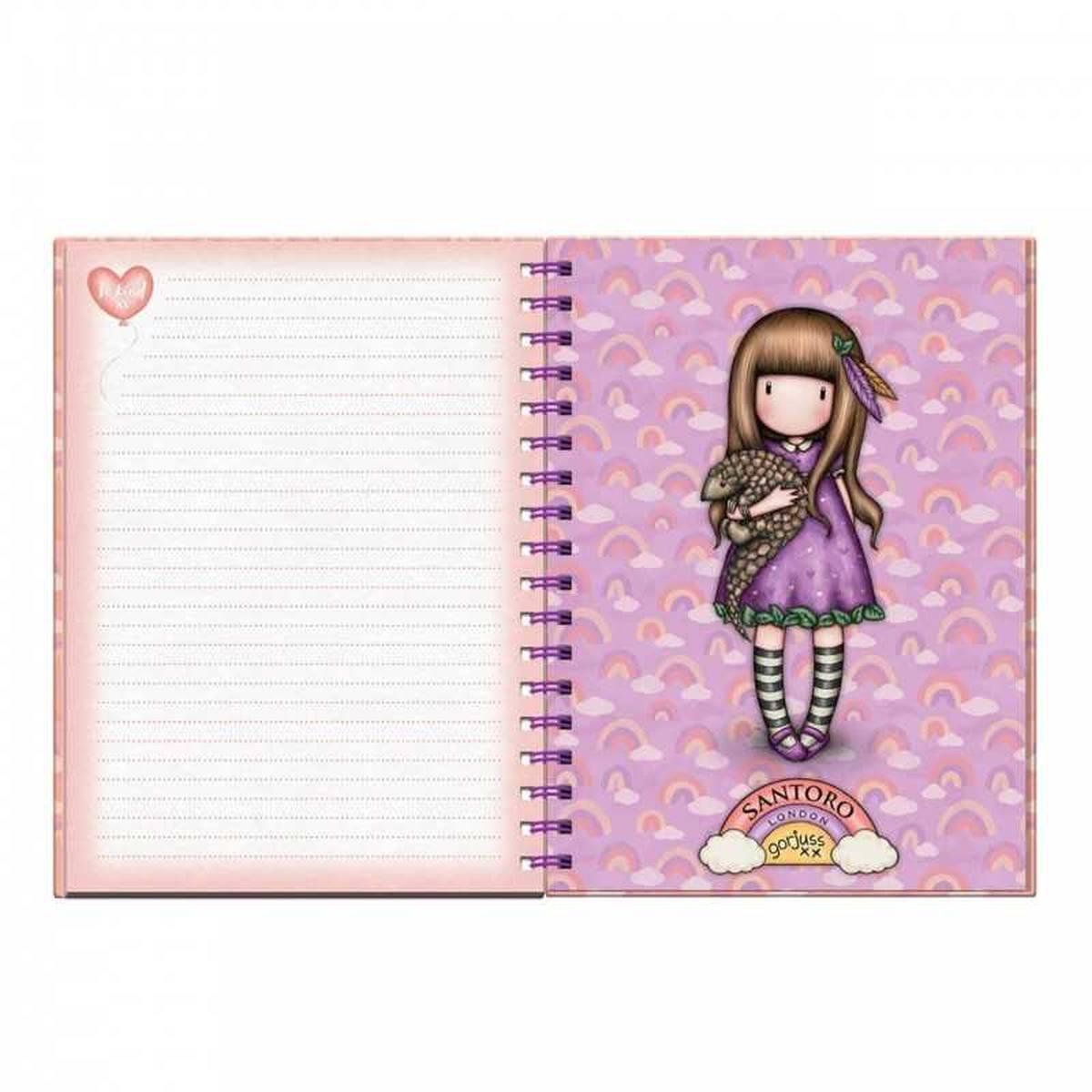 Santoro notebook con stationery - taccuino spiralato e due biro - gorjuss