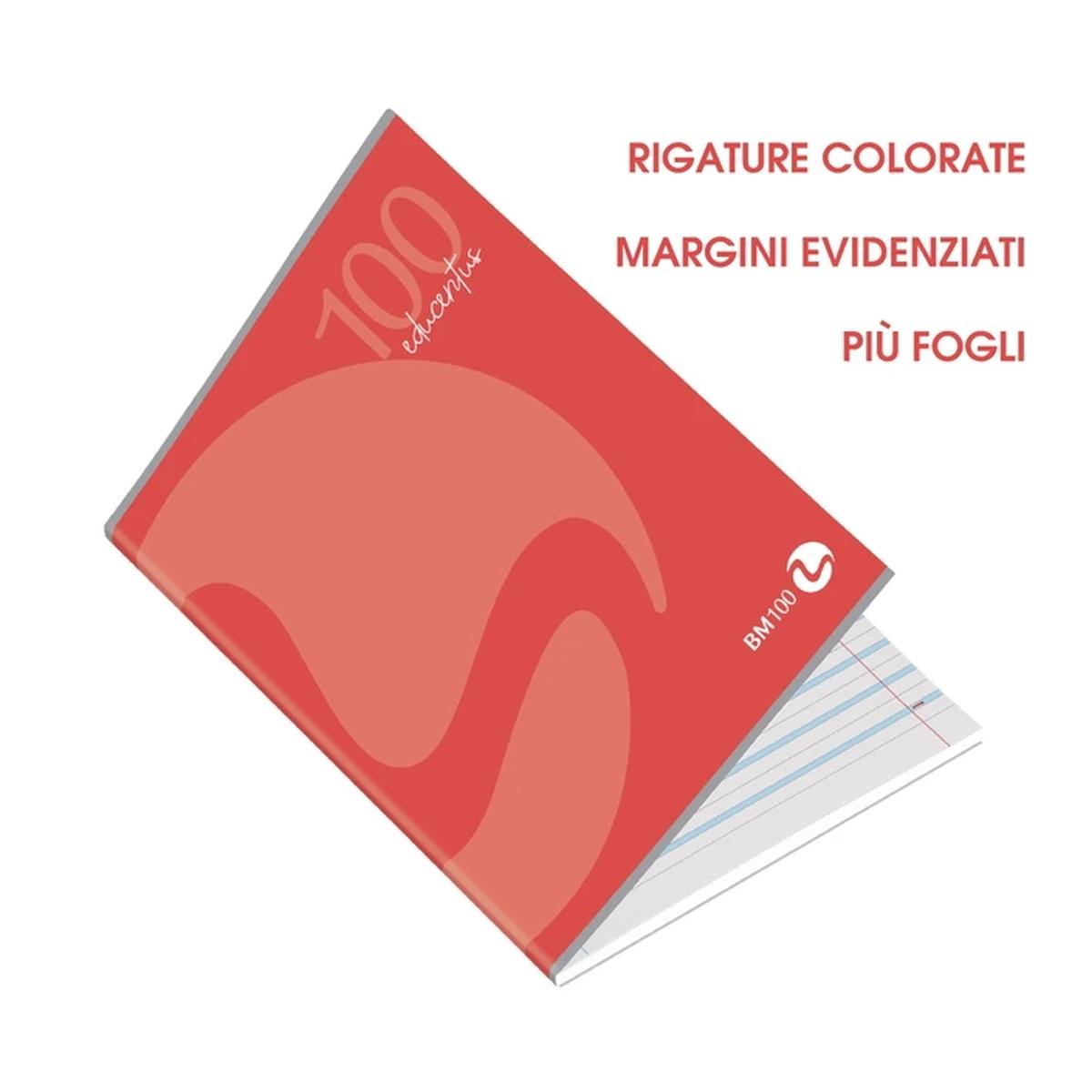 Bm - maxi quaderni a4 educentus - 100 gr - 20+r ff