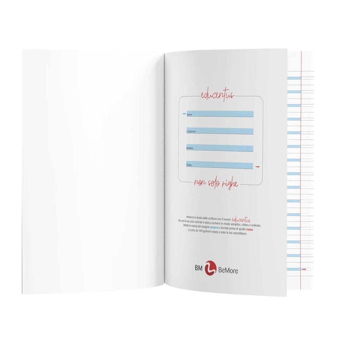 Bm - maxi quaderni a4 educentus - 100 gr - 20+r ff