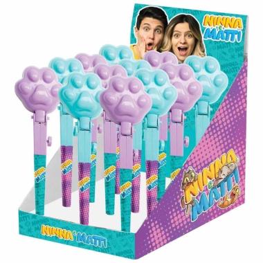 Ninna e martti penna clic clap con gatto - viola