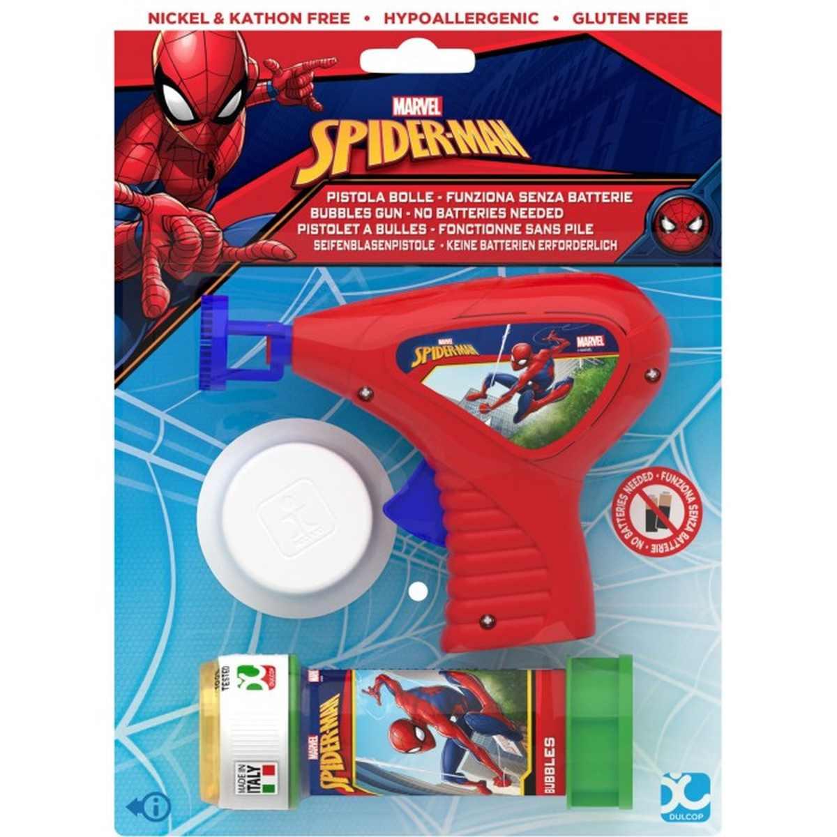 Dulcop - pistola bolle di sapone a frizione spiderman
