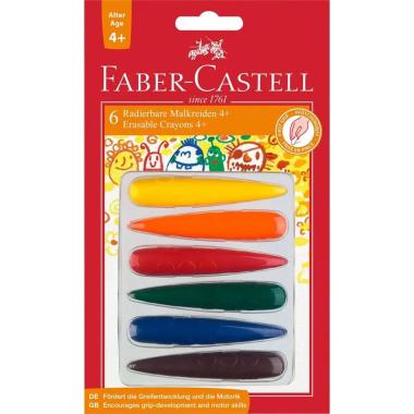 Faber-castell - pastelli cera forma conica - 6 pz
