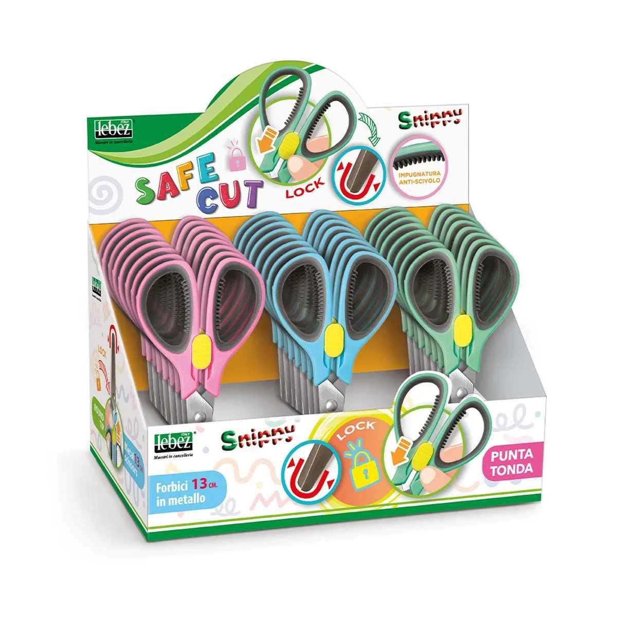Lebez - forbice sicurezza 13 cm. lama metallo