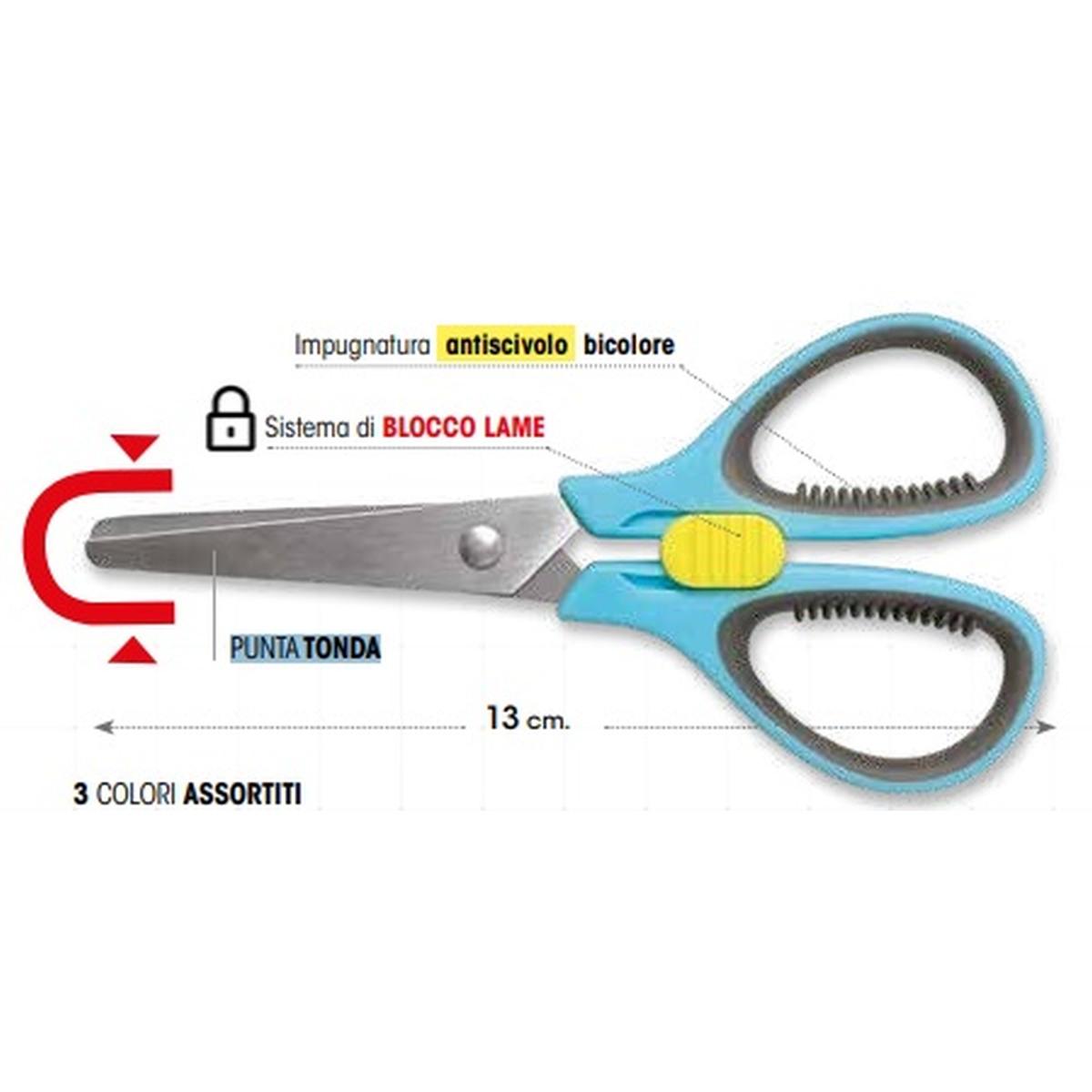 Lebez - forbice sicurezza 13 cm. lama metallo