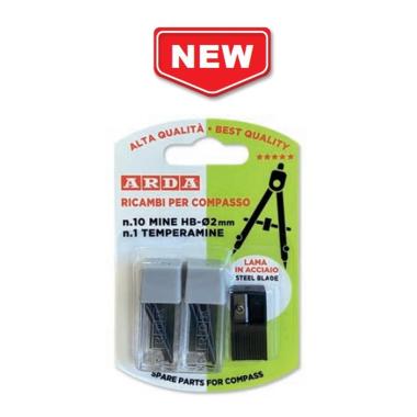 Arda - ricambi per compasso - 10 mine + 1 temperamine