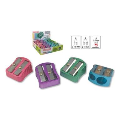 Arda - temperamatite in metalo colorato - 2 fori