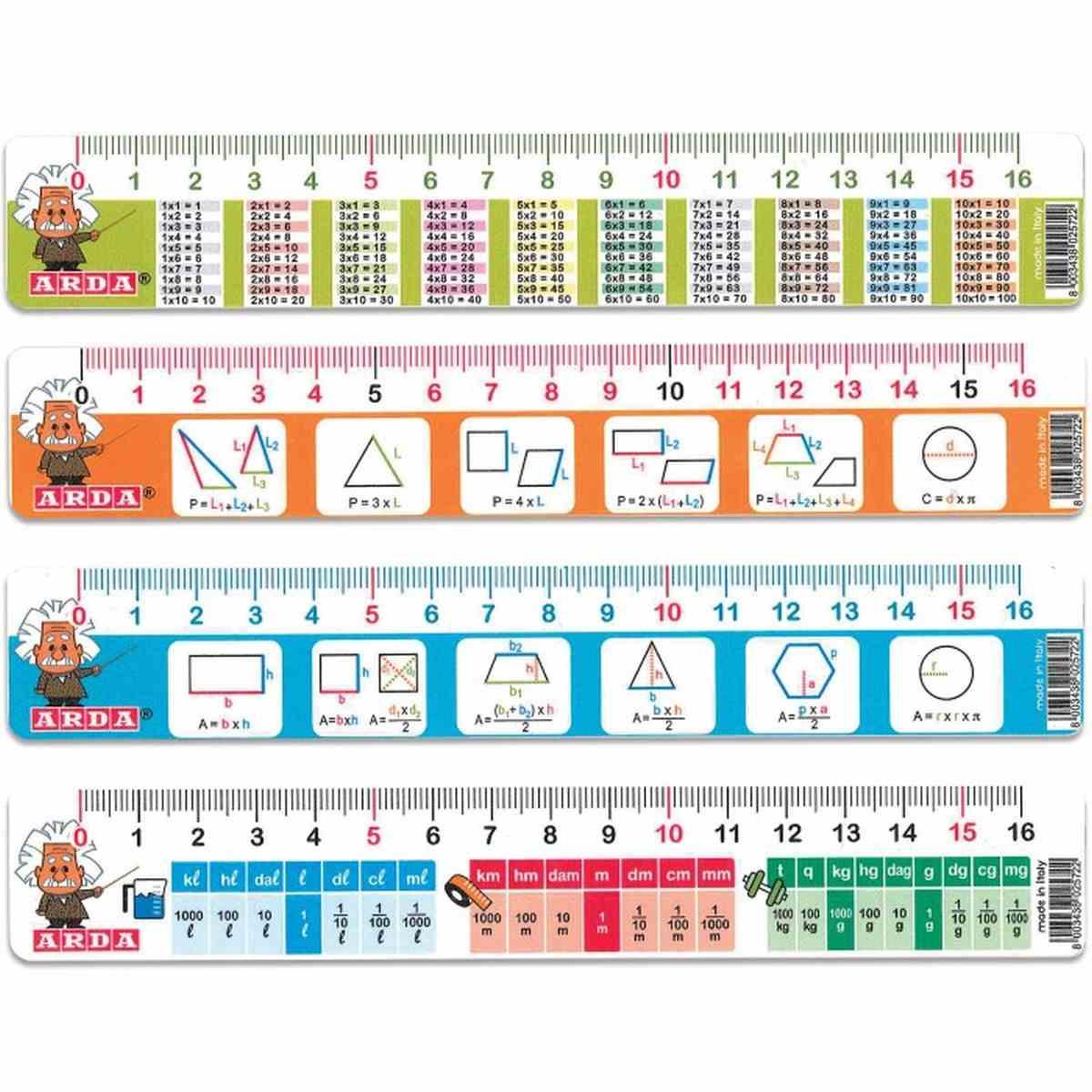 Arda - righello mathematics - 16 cm
