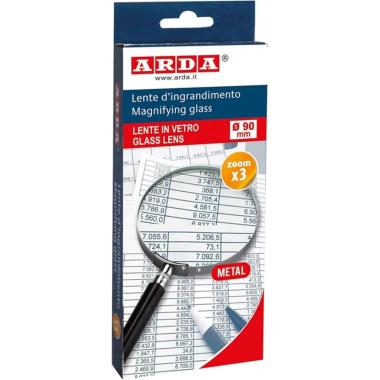 Arda - lente ingrandimento in vetro Ø 90 mm - zomm 3x