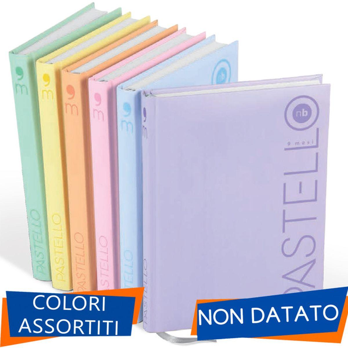 Diario scolastico standard 13x17,8 9 mesi n-color pastello