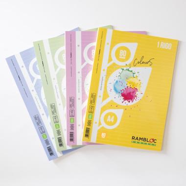 Ricambio rinforzato rambloc colours - a4 - 80 pg - 80 gr
