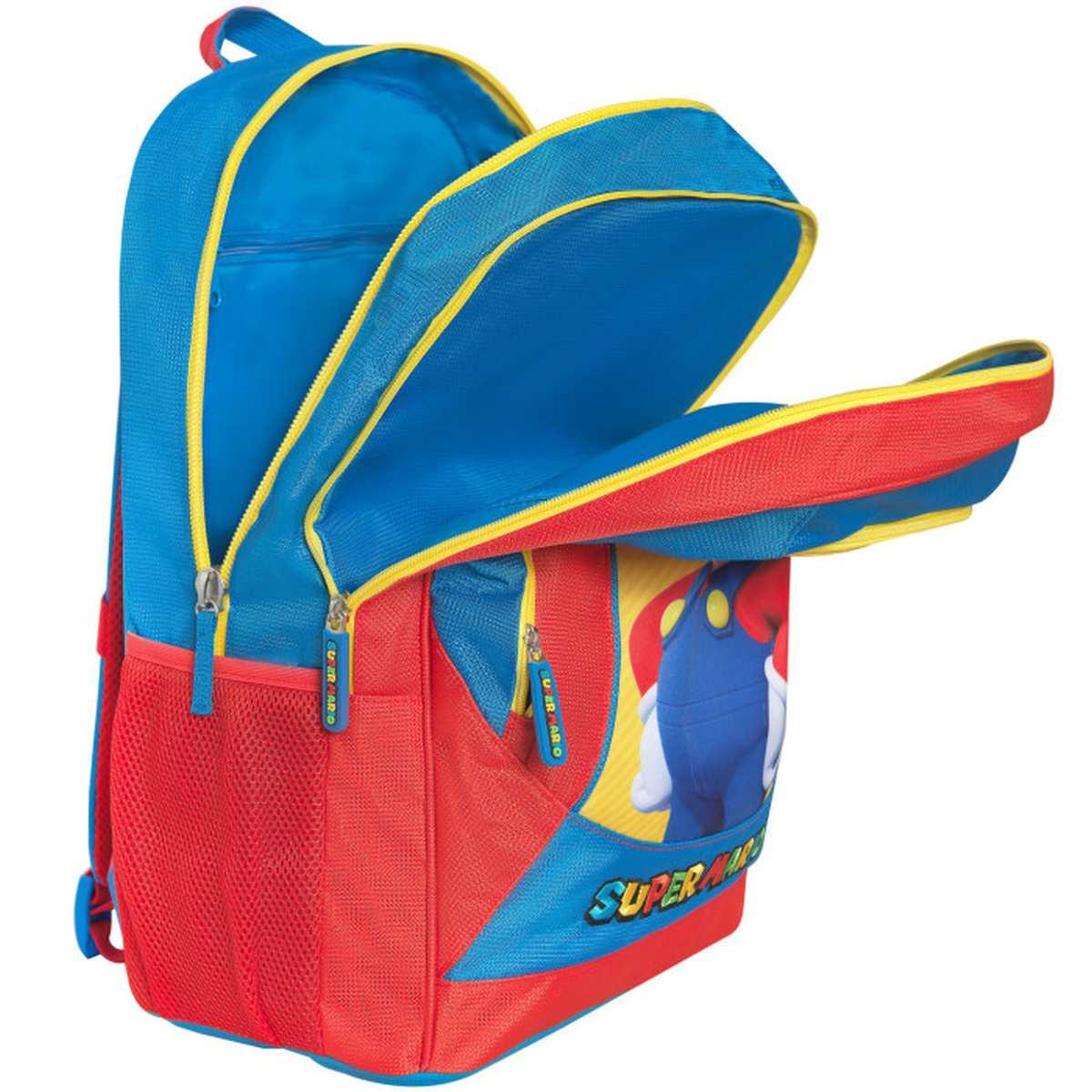 Fcp - zaino trolley staccabile super mario blu/rosso/giallo