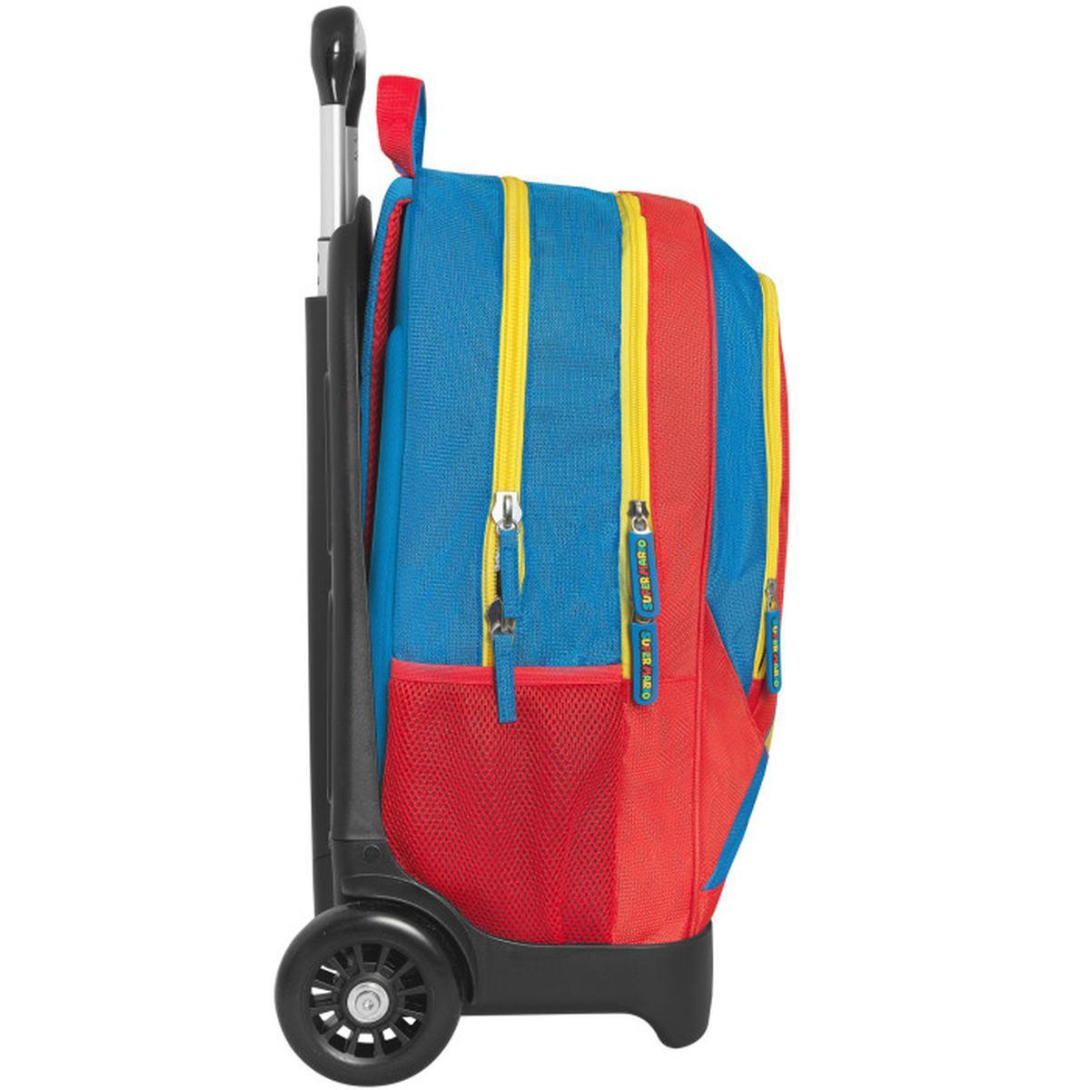 Fcp - zaino trolley staccabile super mario blu/rosso/giallo
