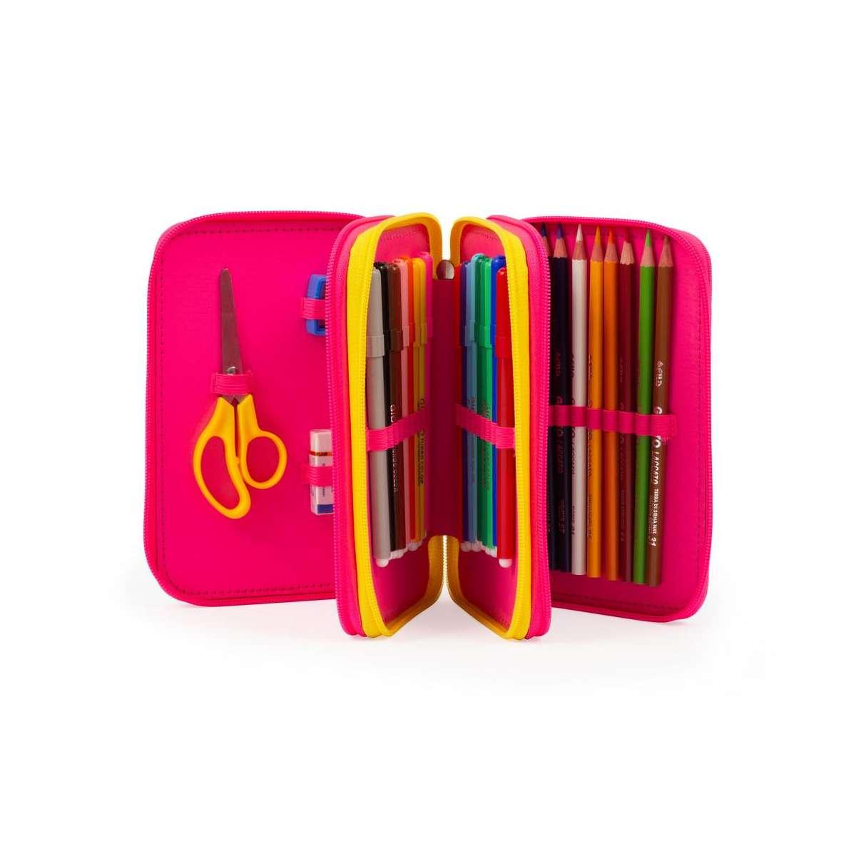 Astuccio 3 zip con corredo barbie gopop