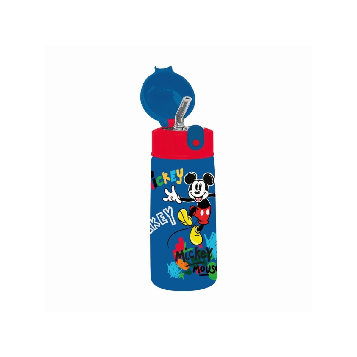 Seven - bottiglia termica kid con cannuccia mickey mouse - 460 ml