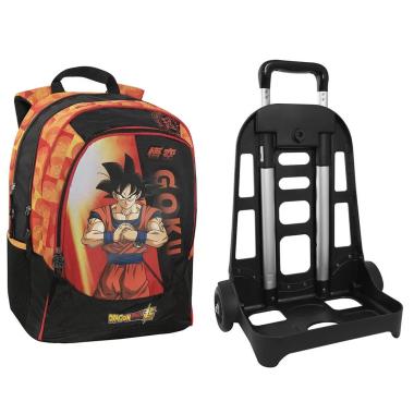Zaino trolley sganciabile dragon ball nero/rosso/giallo