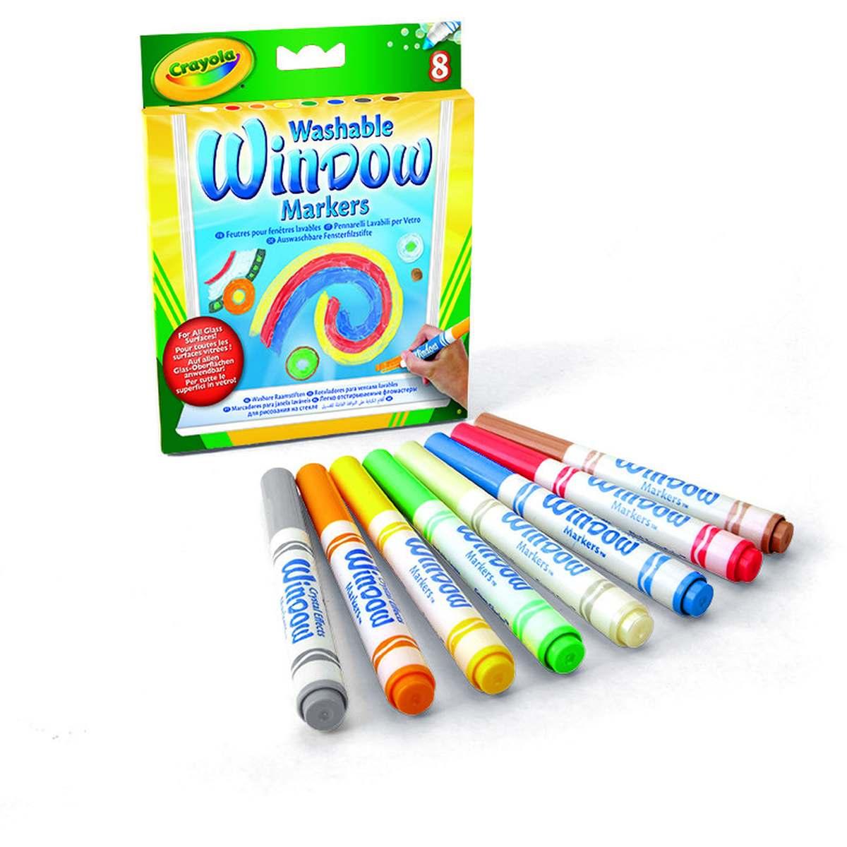 Crayola - pennarelli per vetro 8 pz