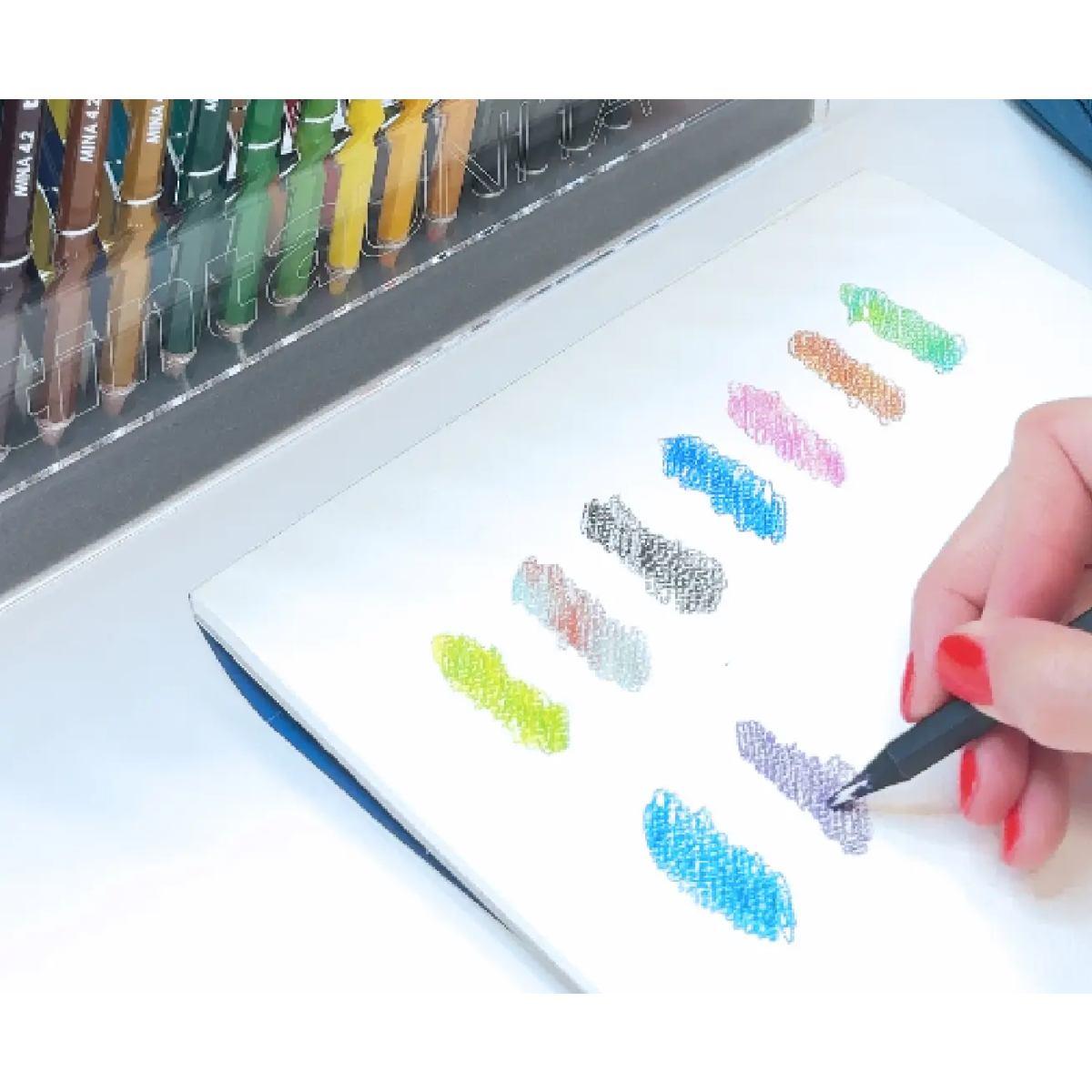 Color set gradient tintaunita - basetta pastelli multicolor 51 pezzi