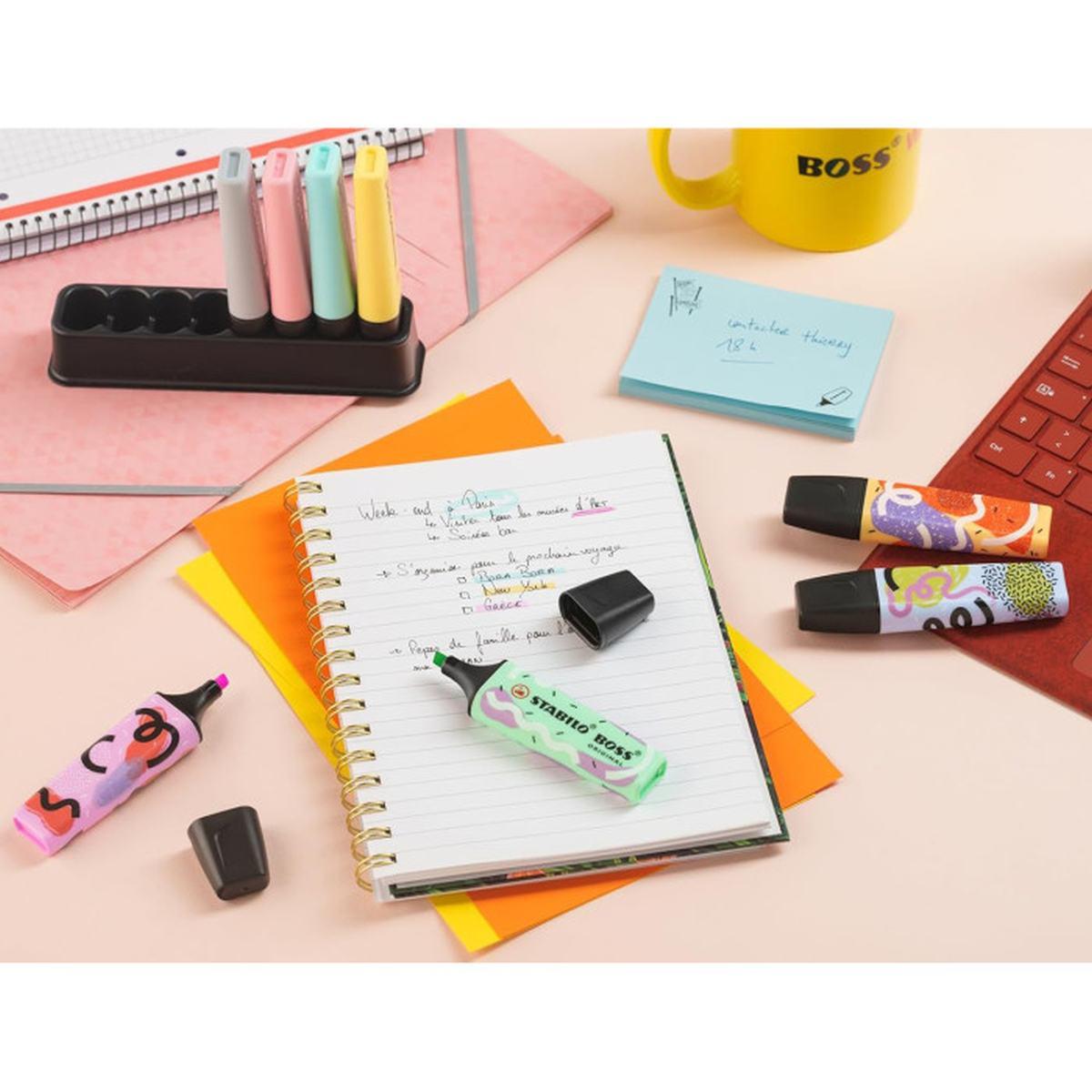 Stabilo desk set 8 evidenziatore boss original pastel + 4 boss original by ju schnee
