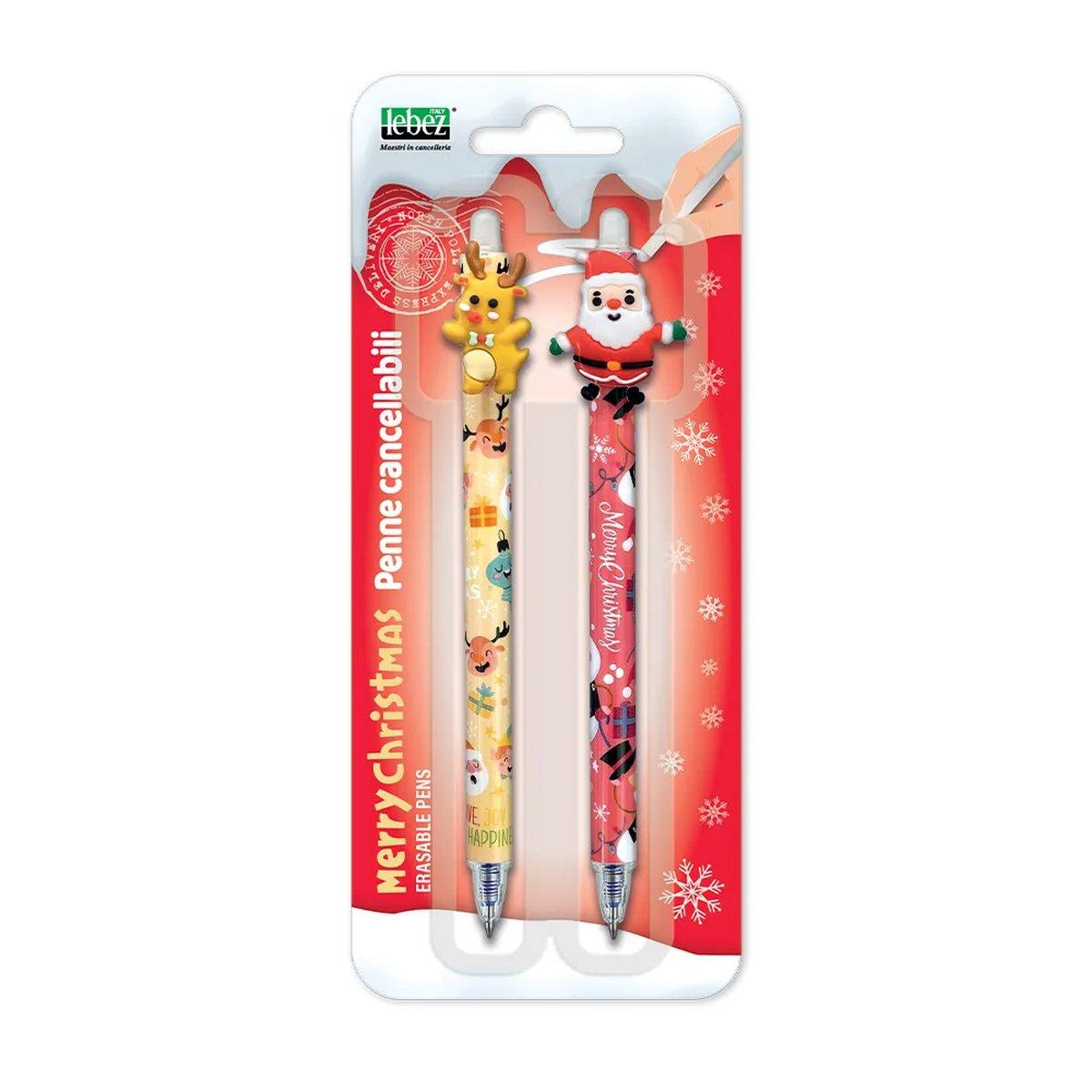 Set 2 penne cancellabili christmas