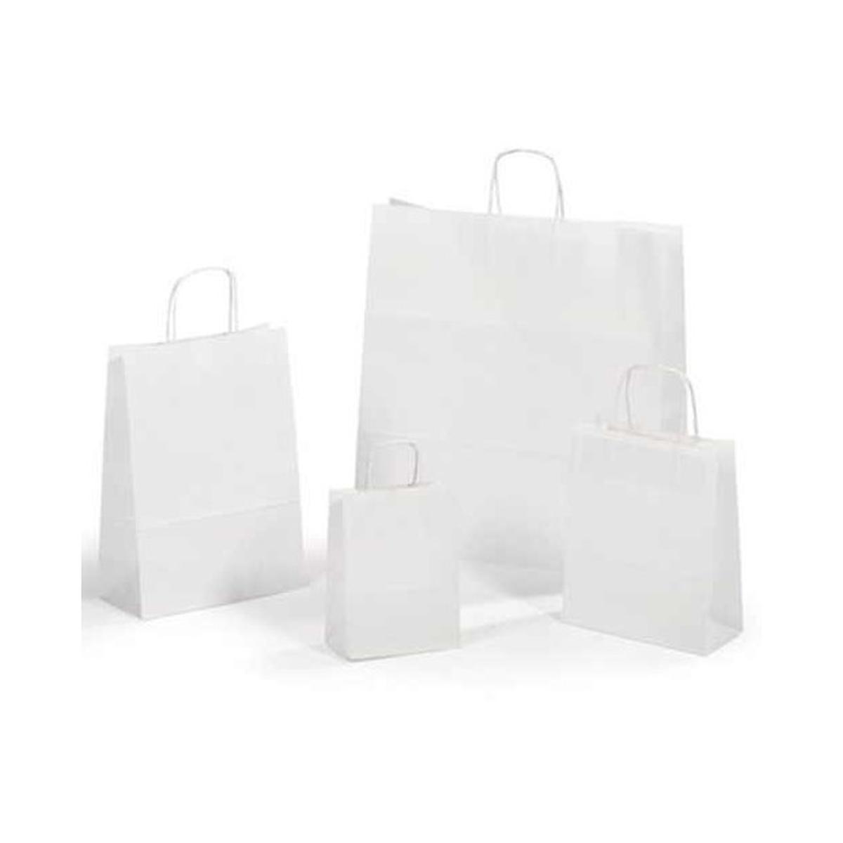Sacchetti in carta bianco - 36 x 12 x 41 cm - 25 pz