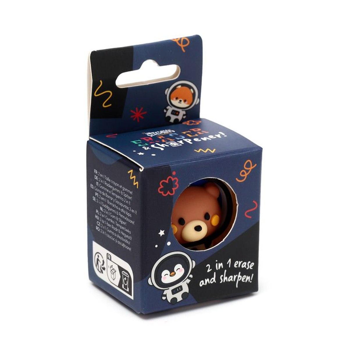 Temperamatite e gomma 2 in 1 - spazio - animali dolci