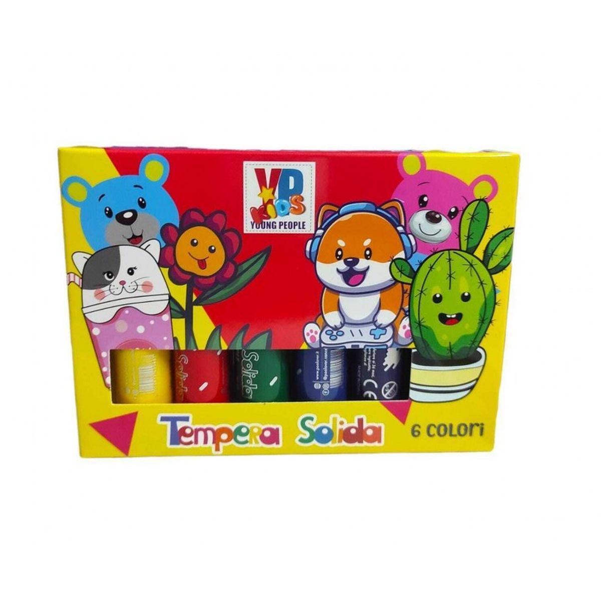 Young people - tempera solida set da 6 pz