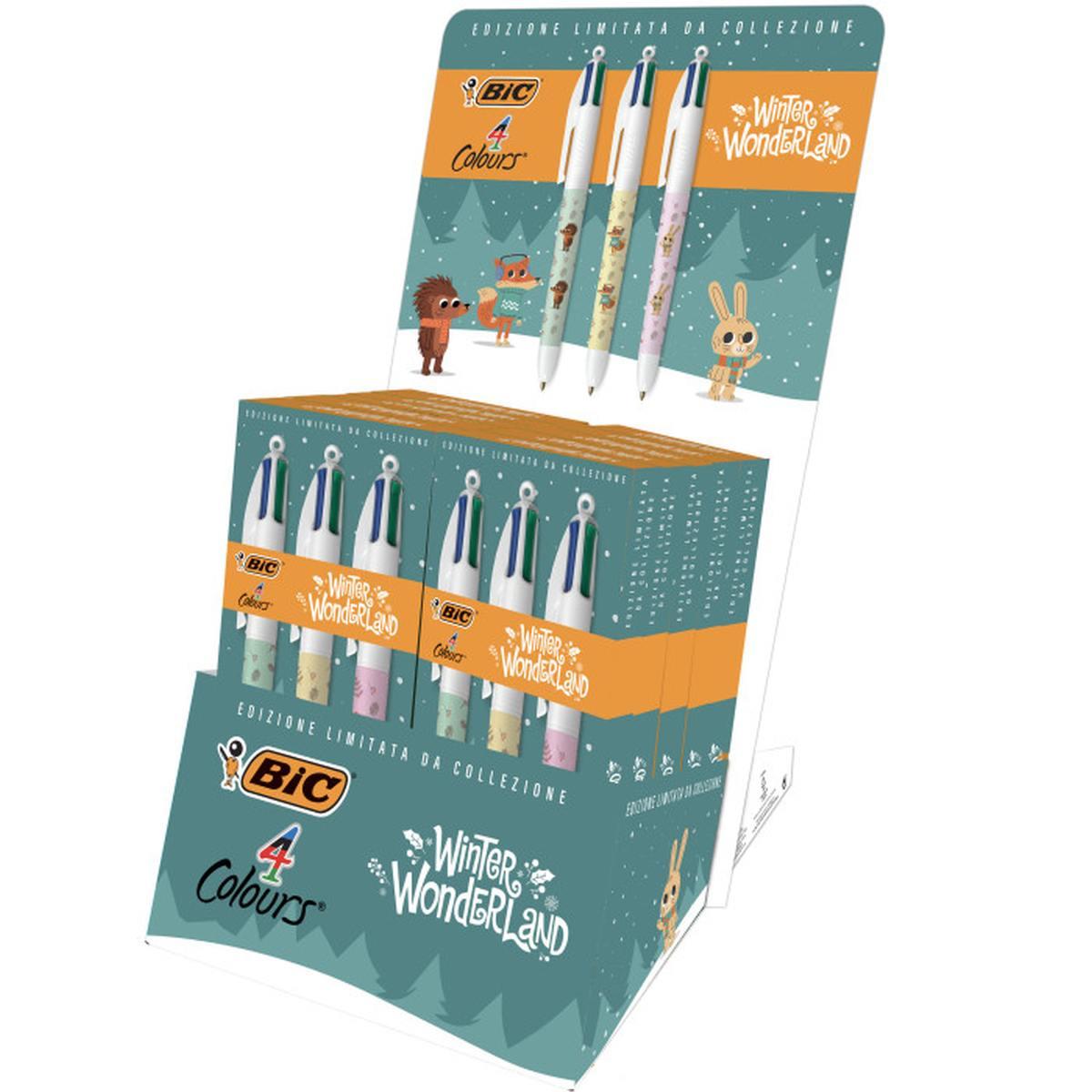 Bic - set 3 penne sfera 4 colours winter wonderland
