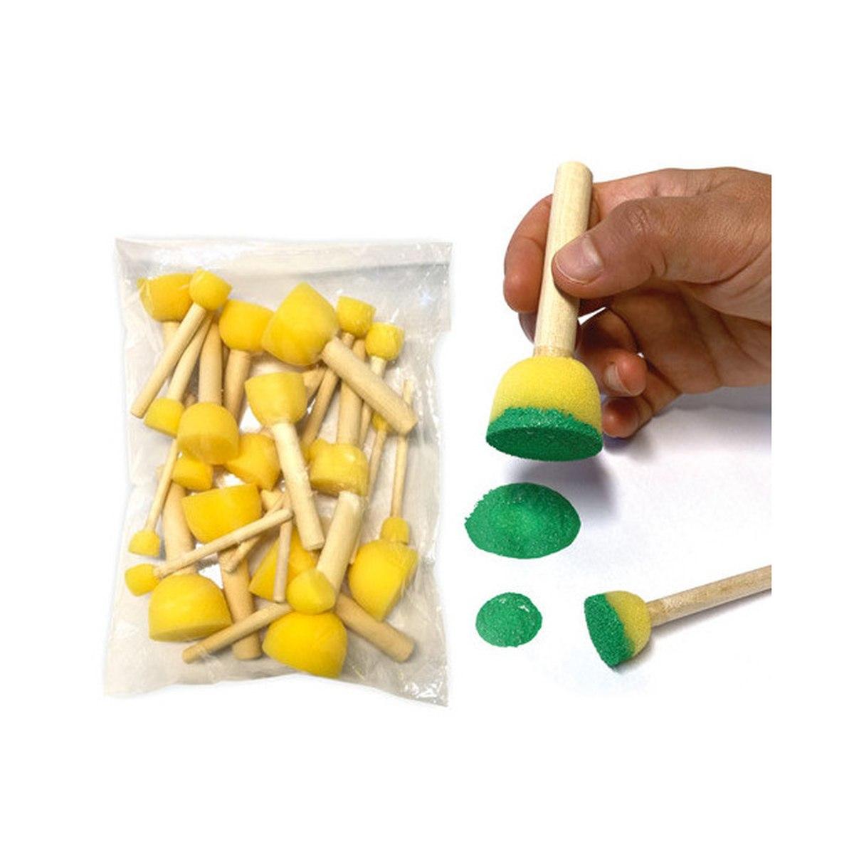 Tampone per stampigliatura - misure assortite (mm. 15-20-30-40) - 24 pz