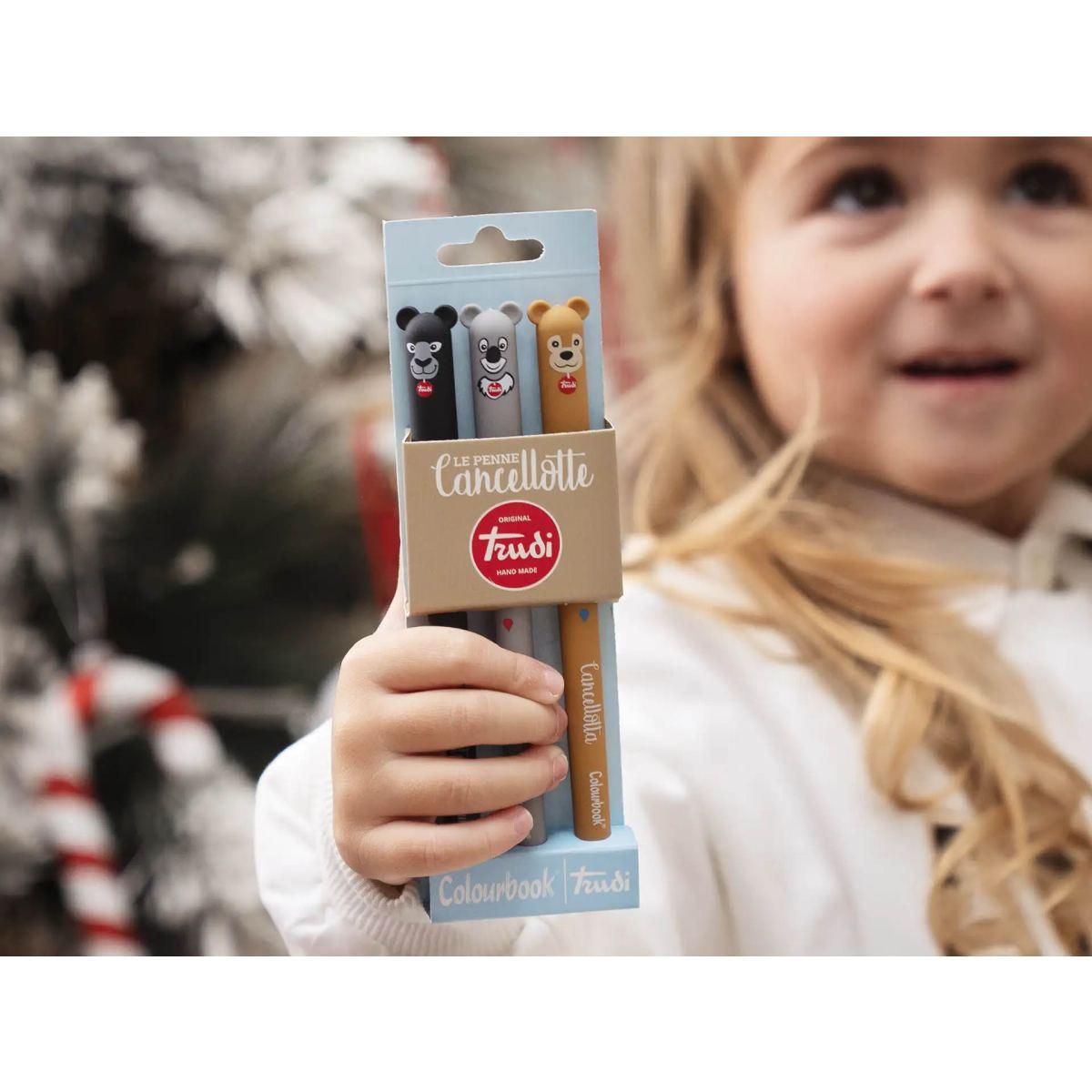 Set 3 penne cancellotta trudi per colourbook