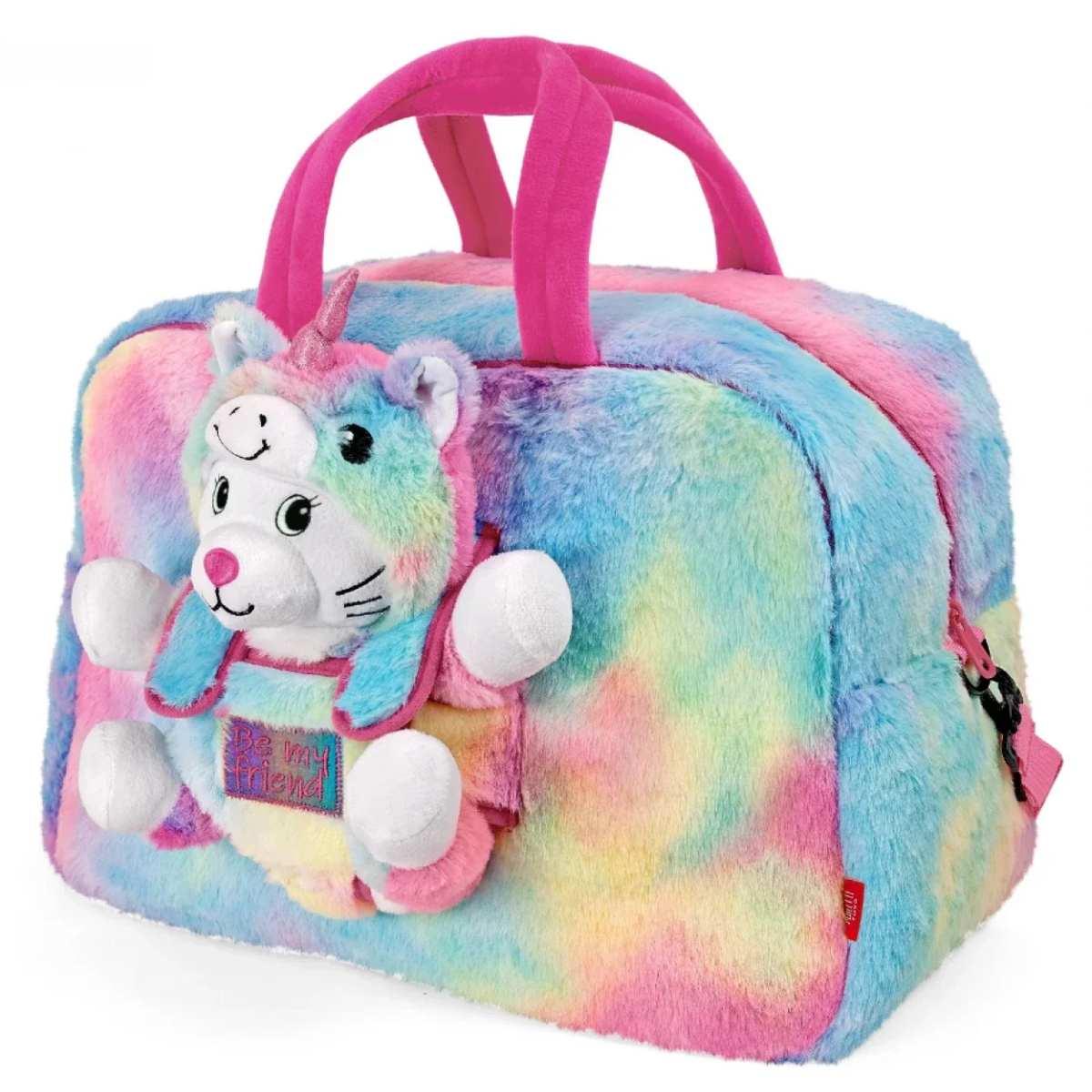 Borsa sport con peluche kawaii unicorno 41 cm