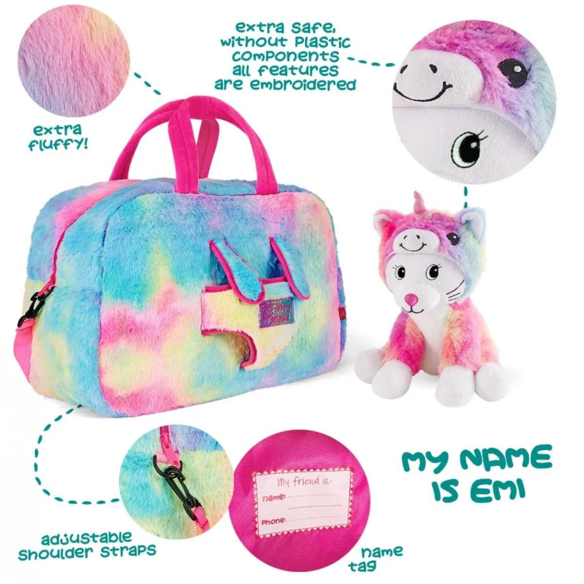 Borsa sport con peluche kawaii unicorno 41 cm