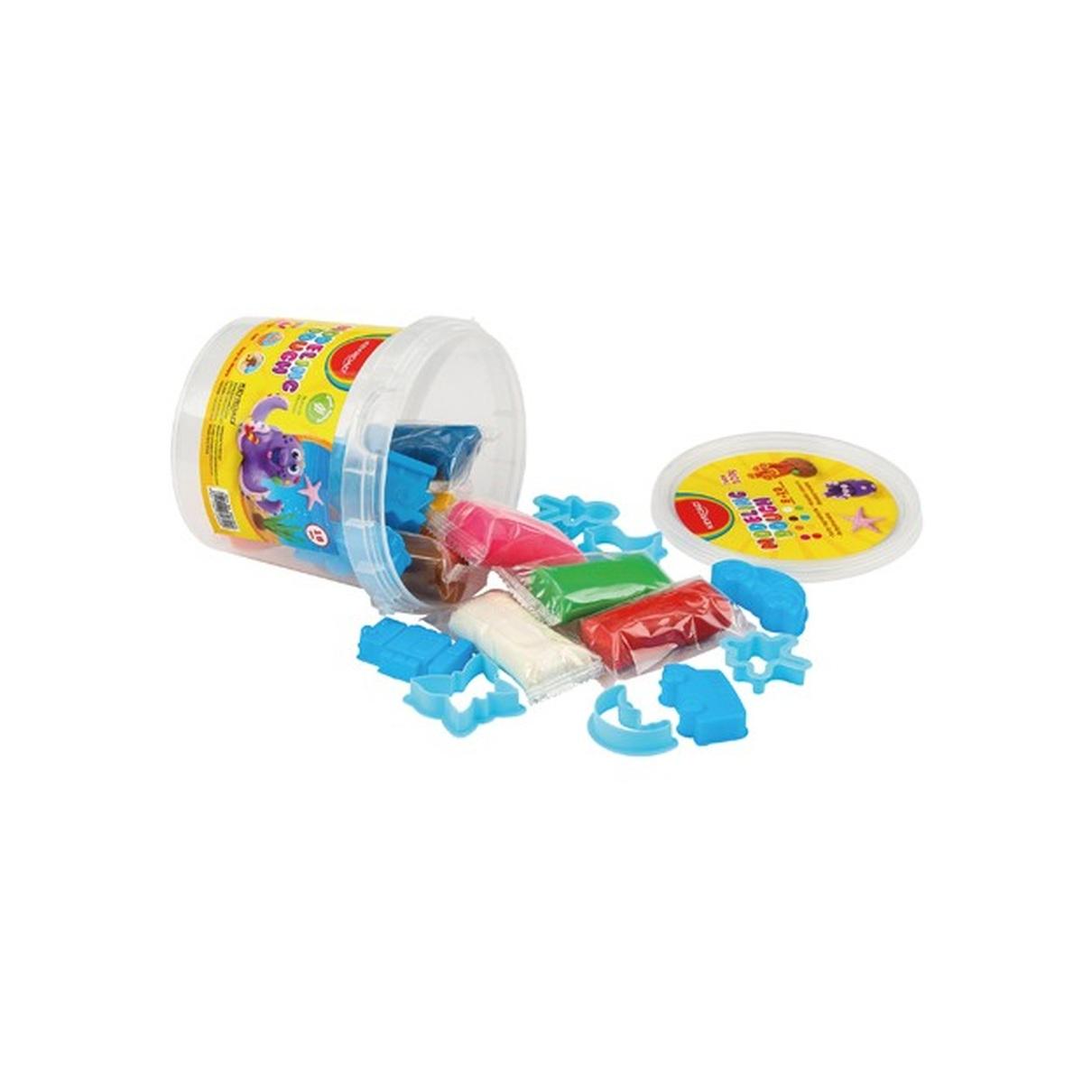 Secchiello 8 pasta da modellare + 10 formine