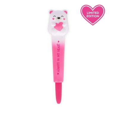 Penna gel antistress - squeezies white bear