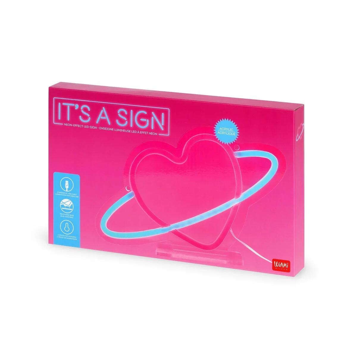 Insegna luminosa led a effetto neon - it's a sign - planet heart