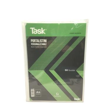Task  portalistino personalizzabile a4. 50 buste