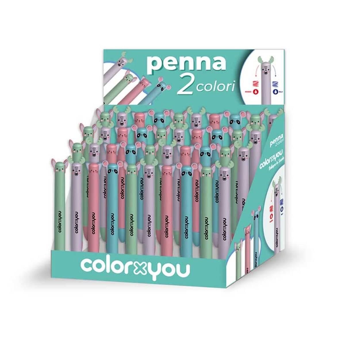 Penna 2 colori (blu/rosso) colorxyou