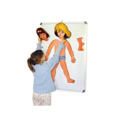 Puzzle in legno schema corporeo cm.90 h - 18 pezzi