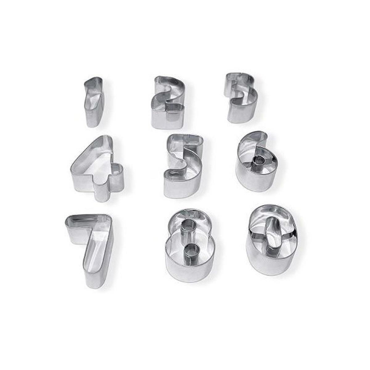 Stampi in acciaio - 9 pezzi - numeri