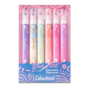 Set 6 evidenziatori doppia punta  duotone