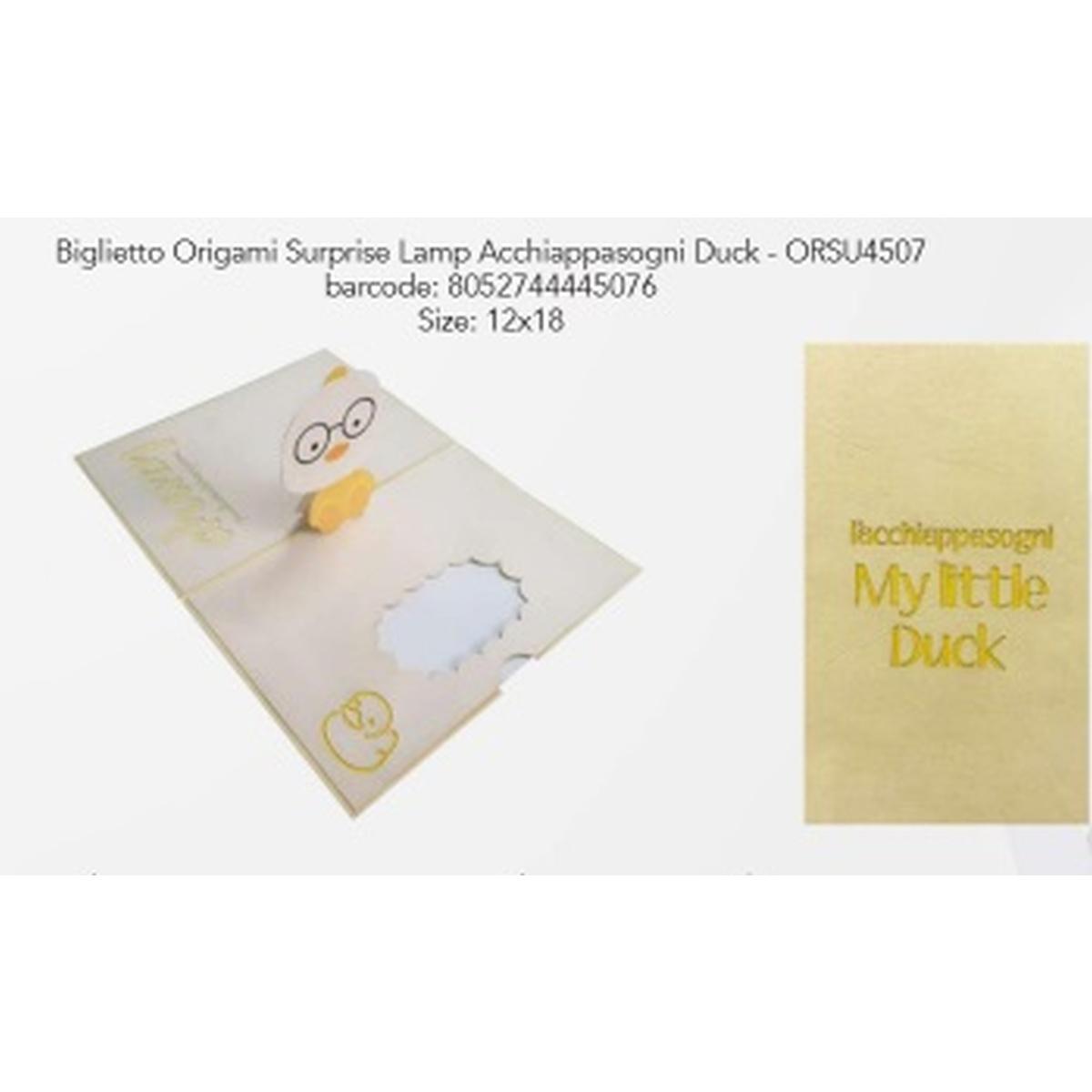 Lampada acchiappasogni con biglietto origami a tema in omaggio -