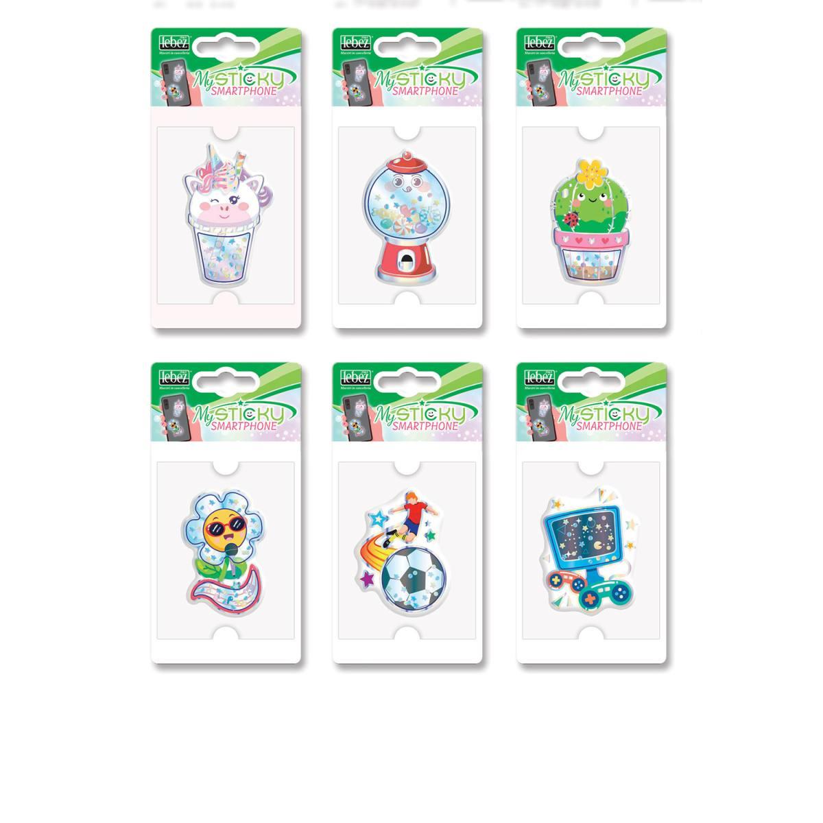 Lebez stickers adesivi gommati in rilievo per smartphone