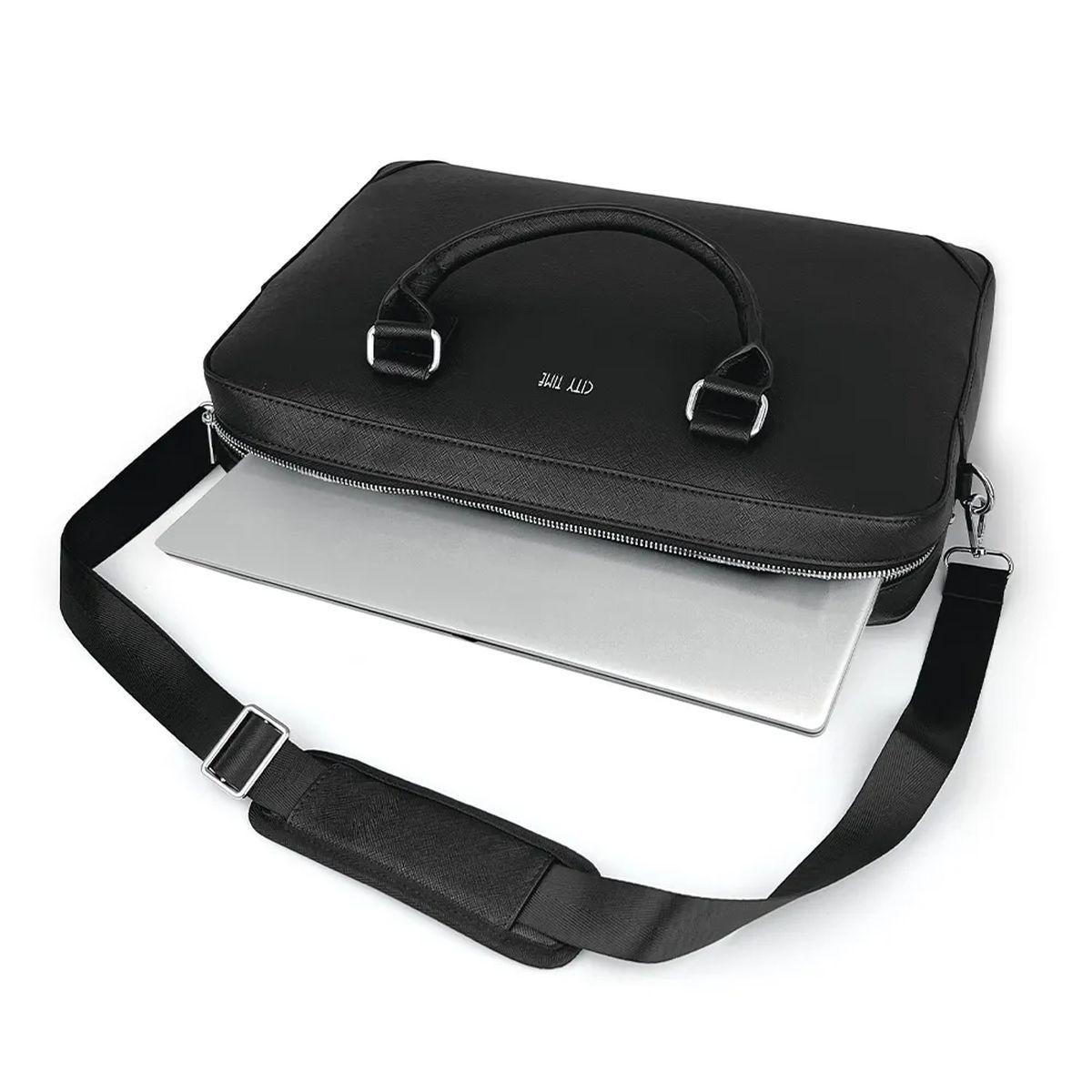 Cartella eco-pelle identity black