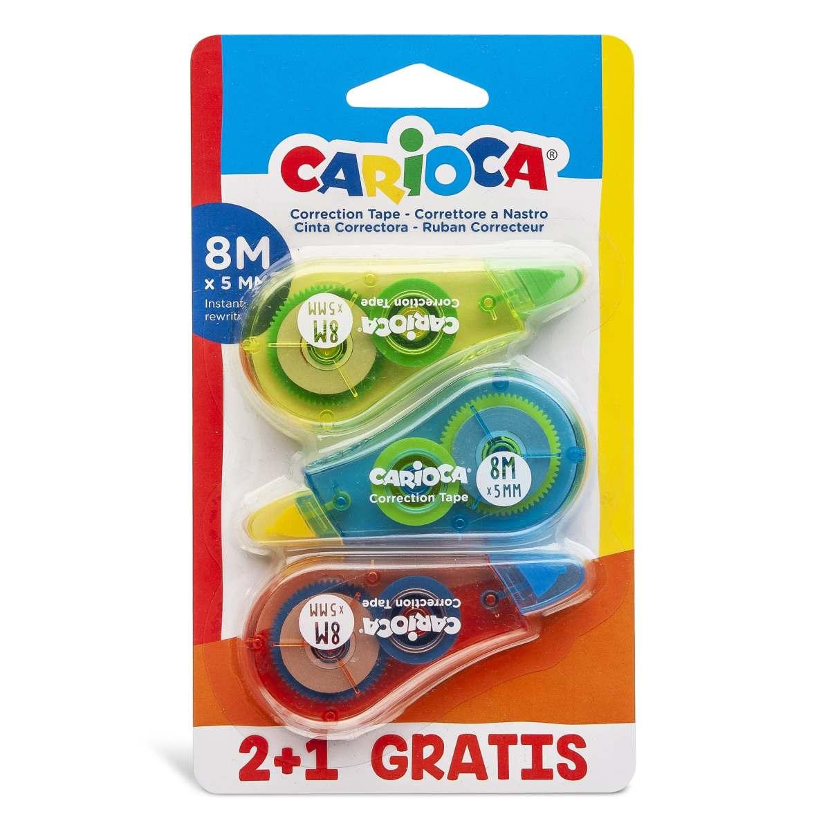 Carioca correttore a nastro - 5 mm x 8 m - 3 pz