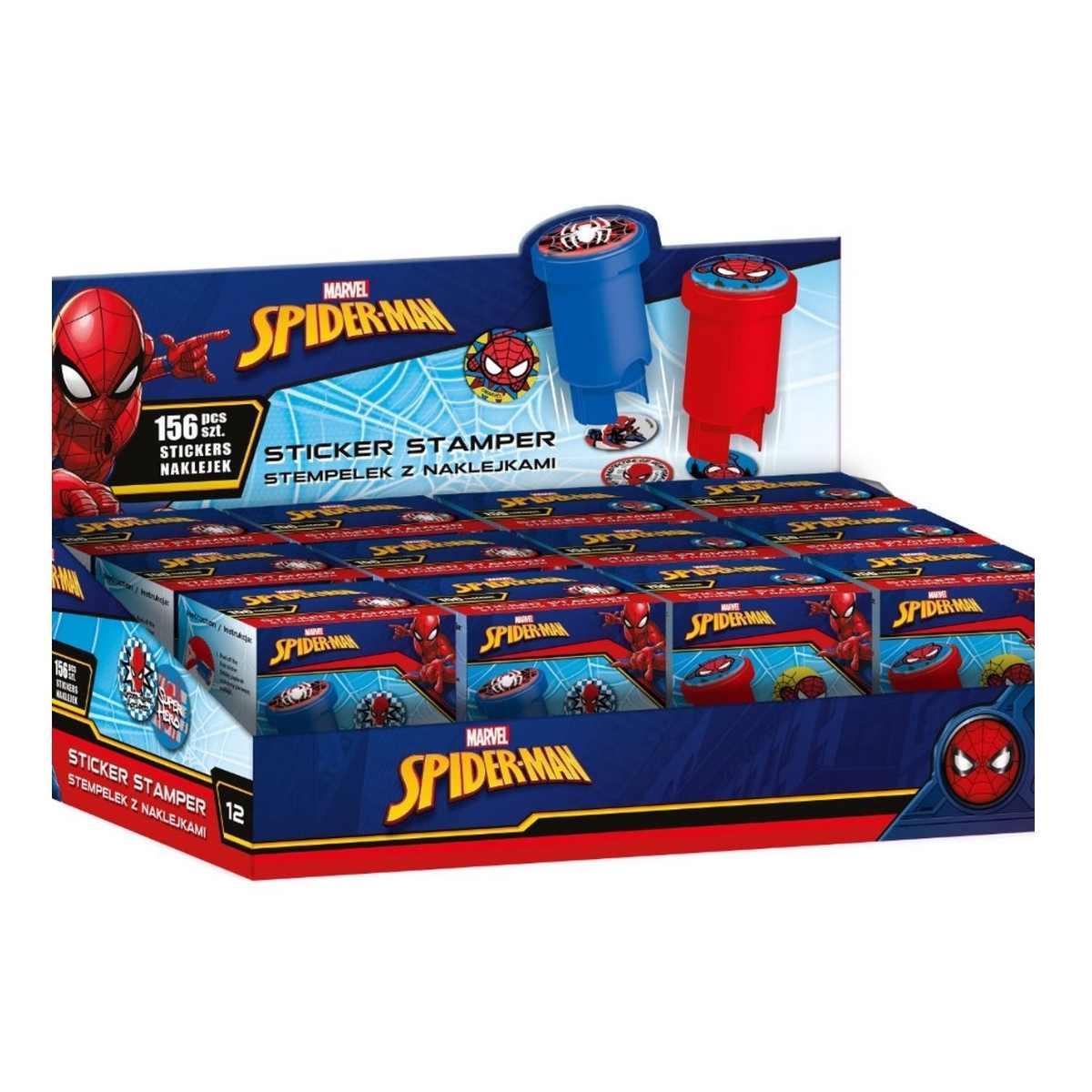 Timbro con adesivo spider man 156 sticker