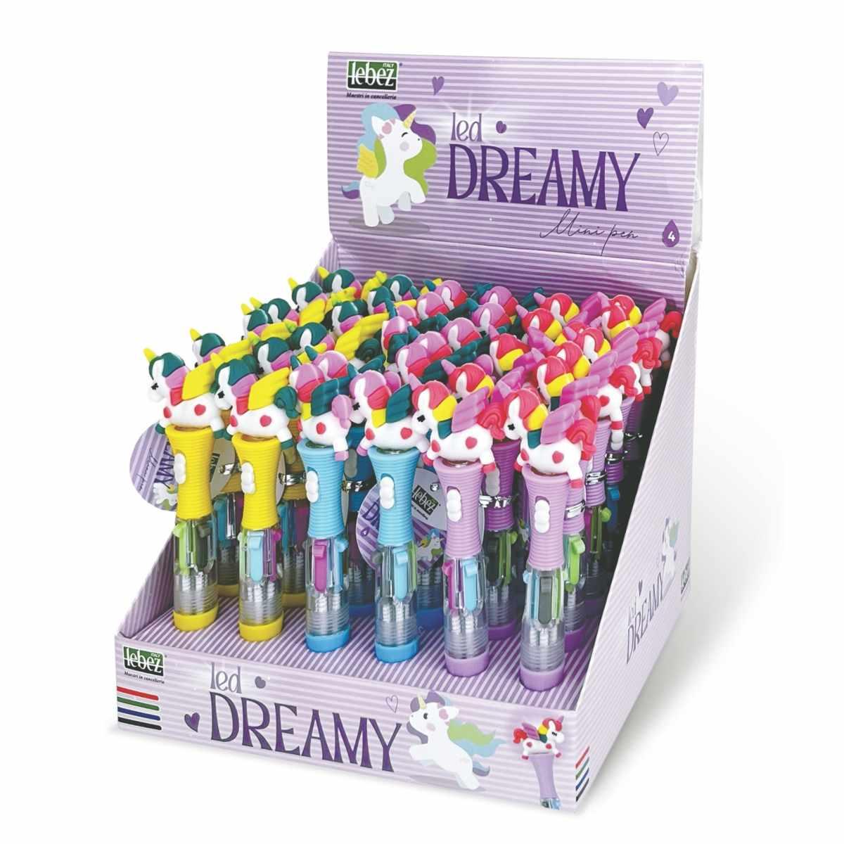 Mini penna 4 colori dreamy con luce led