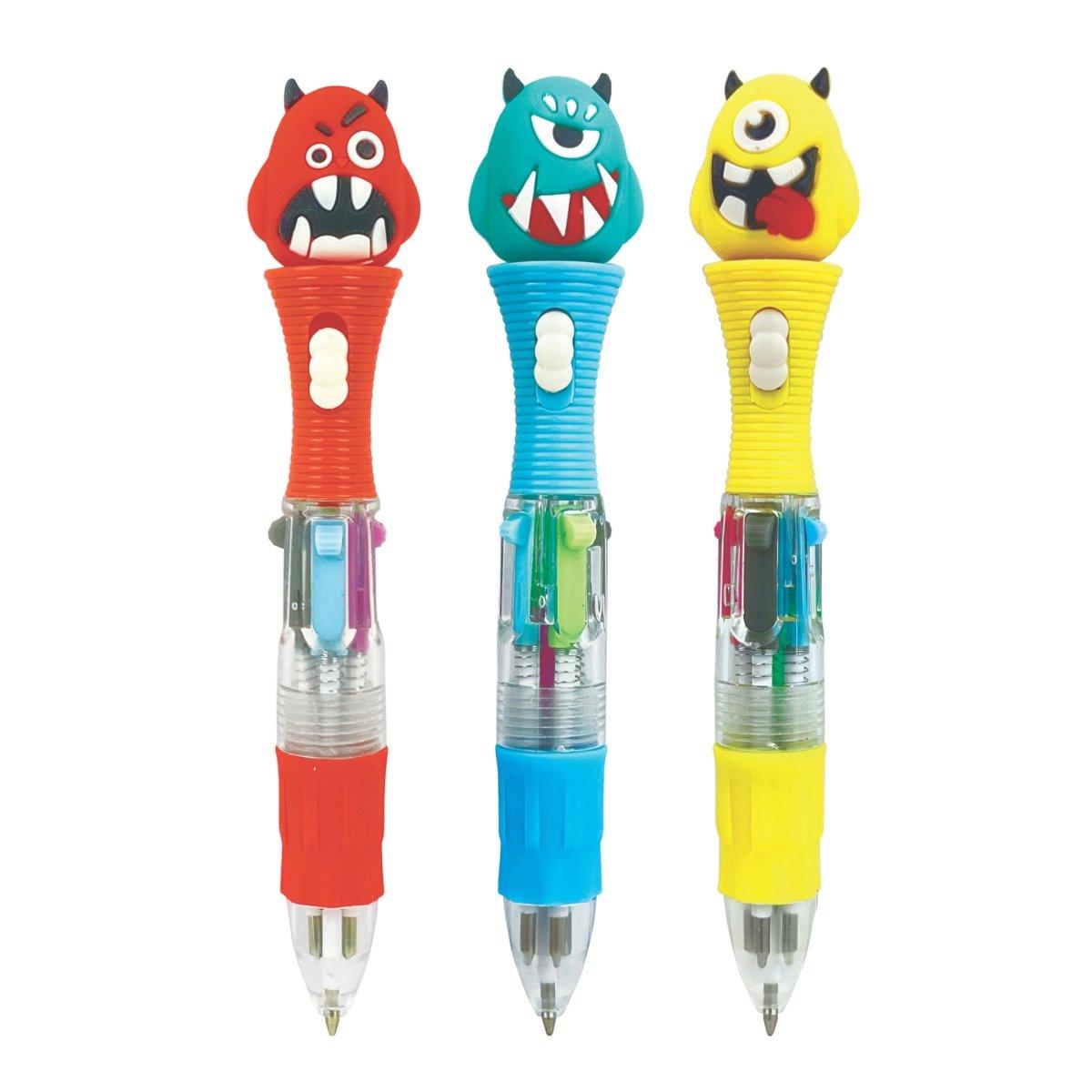 Mini penna 4 colori scary con luce led